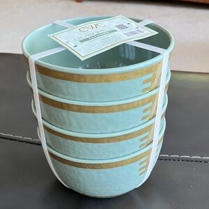 CWC Mint Green and Gold prepping Bowls